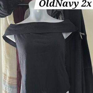Old Navy Elegant Black Off-Shoulder Blouse